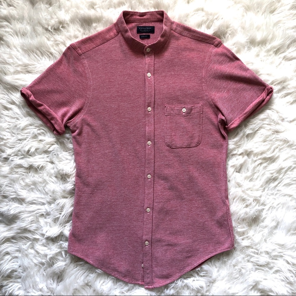 Zara Short Sleeve Button Up Shirt